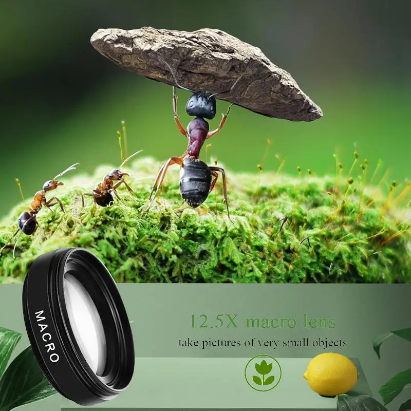 Capture Every Detail with the 0.45x Super Wide Angle and 12.5x Macro Mobile Phone Lens - The Must-Have Accessory for Photograph