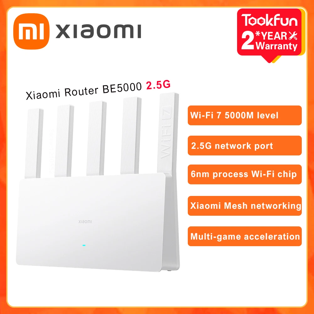 Router BE5000 WiFi 7 5011Mbps 2.5GHz Network Port 512MB