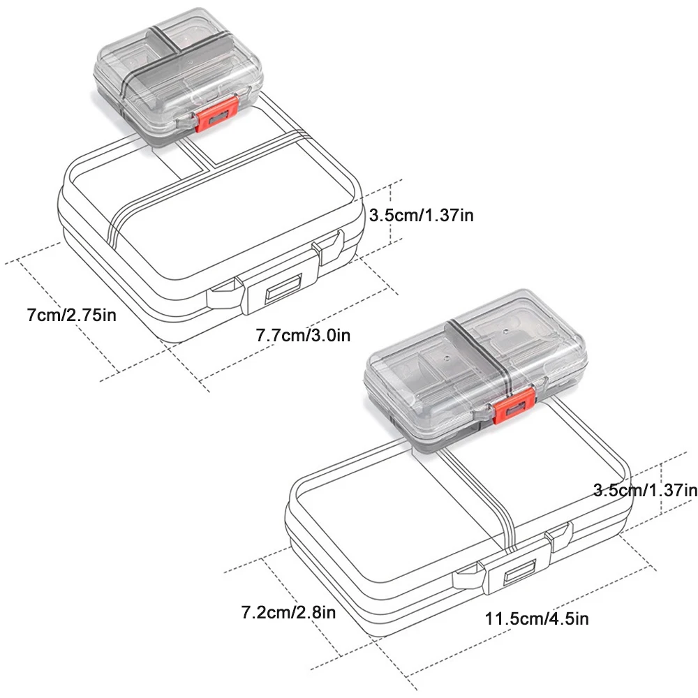 Portable Air-Tight Pill Organizer with Multiple Compartments