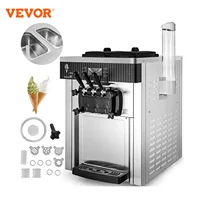 Machine à crème glacée molle commerciale VEVOR 2200W, machine à crème glacée automatique de comptoir, adaptée aux boutiques et aux restaurants 2
