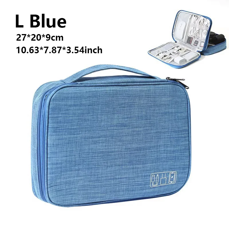 Waterproof Portable Travel Cable and Electronics Organizer Bag