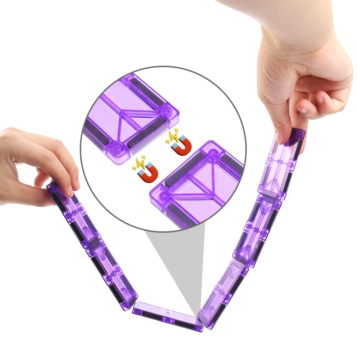 22pcs Large Color Window Magnetic Block Building Toys for Parent Child Interactive DIY Castle Assembly, magnetic building blocks,magnetic assembly toy