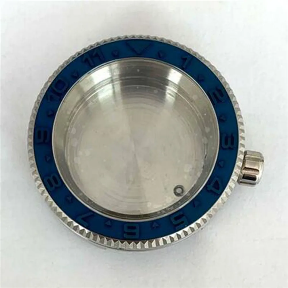 

42MM Top Mounted Steel Cylindrical Case Sapphire Glass 1-11 Number Bezel Modify Watch Accessory For NH35/ NH36 Movement