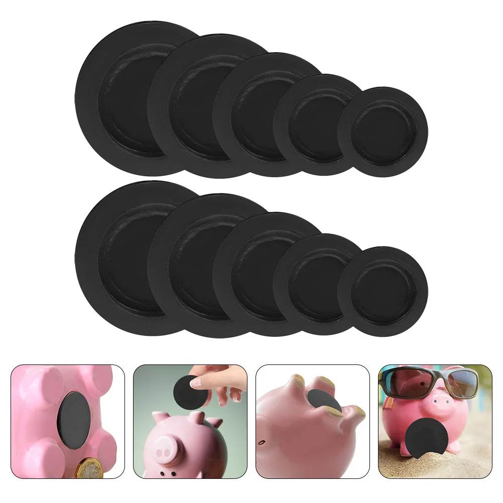 10pcs 25/26/30/32/38mm Rubber Money Saving Box Piggy Bank Closure Plug Stopper Cover Round Coin Caps Replacement