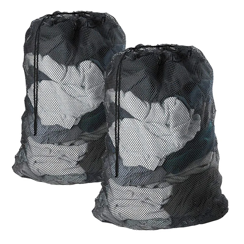 대형 세탁 메쉬 가방 솔리드 컬러 Drawstring 세탁 가방 Anti-snaggi..