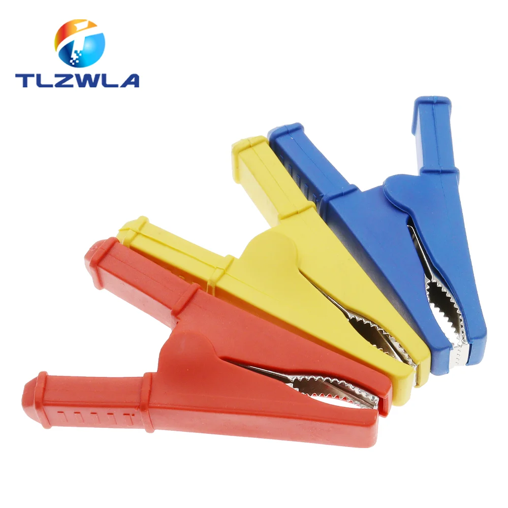 50A 75MM Insulated Crocodile Crocodile Car Caravan Van Battery Test Lead Clips Alligator Clips 1PCS