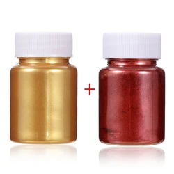Gold and Silver Glitter Powder for Cake and Pastry Decoration - 15g/Bottle (2Pcs C)