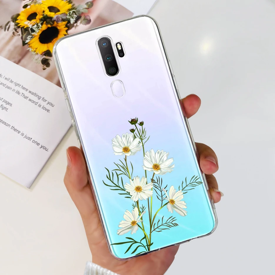 Stylish Painted Clear Silicone Phone Case, Soft Protective Cover