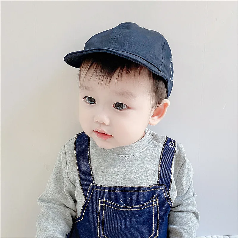 Cute Baby Baseball Cap Cartoon Animal Print Toddler Sun Hat Summer Solid Color Soft Brim Kids Boys Girls Peaked Caps