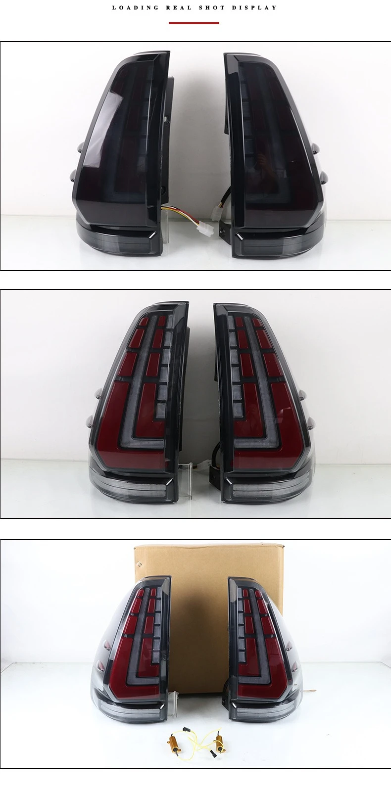 For Toyota Prado 120 FJ120 LC120 2003-2009 LED Taillight Rear Running Lamp Reverse Brake Lamp Dynamic Turn Signal DRL Tail Light detail image 8