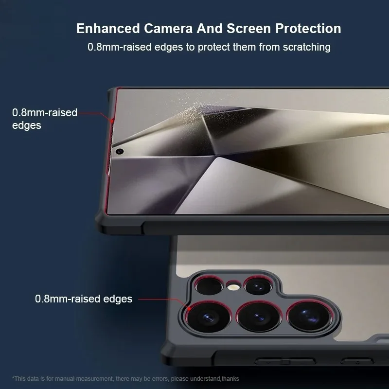 Einfaches Luxus-PC+TPU-Panzergehäuse mit transparentem Design für Samsung S26 Ultra S25 Edge S24 S23 Plus, Coner-Airbag Anti-Sturz Slim Cover – Detail 4