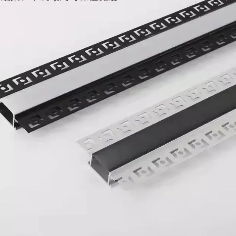 10M Lace Edge LED Aluminum Profile With High Quality LED Strip Black Silver