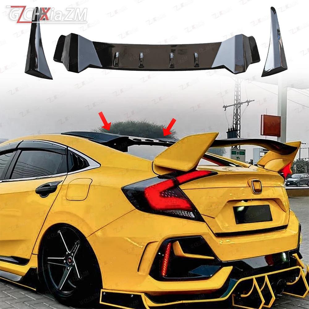 Carbon Fiber Roof Rear Spoiler Wing 6