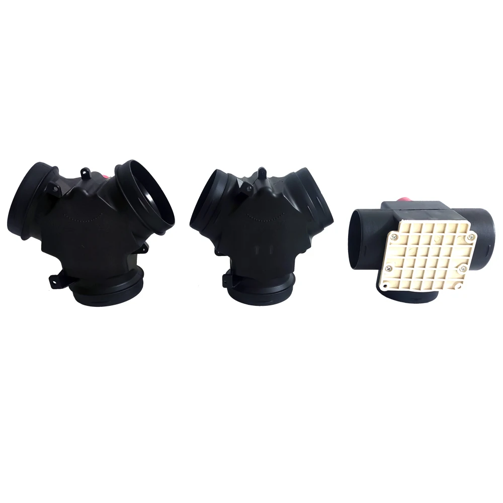 90MM / 90MM TO 75MM / 75MM Vavle Flap Adjustable Air Diesel Heater Vent Ducting T Branch Splitter Exhaust Pipe Joiner Connector air diesel heater duct pipe