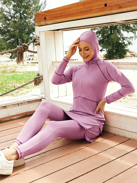 Burkini Muslim Swimwear 2022 Burkini Femme With Hijab Long Musulmane Modest  Muslim Clothing Muslim Swimming Suit For Women - AliExpress