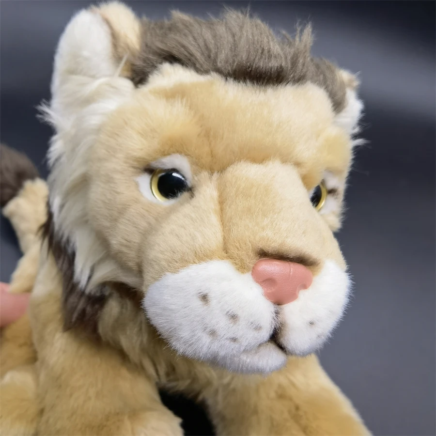 Realistic Lion High Fidelity Cute Plushie African Lion Plush Toys Lifelike Animals Simulation Stuffed Doll Toy Gifts For Kids 5