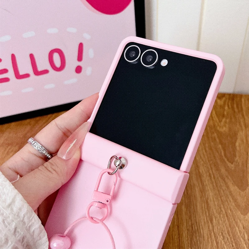 Charming Bunny Sticker Case Set with Chain and Cartoon Hinge Cover