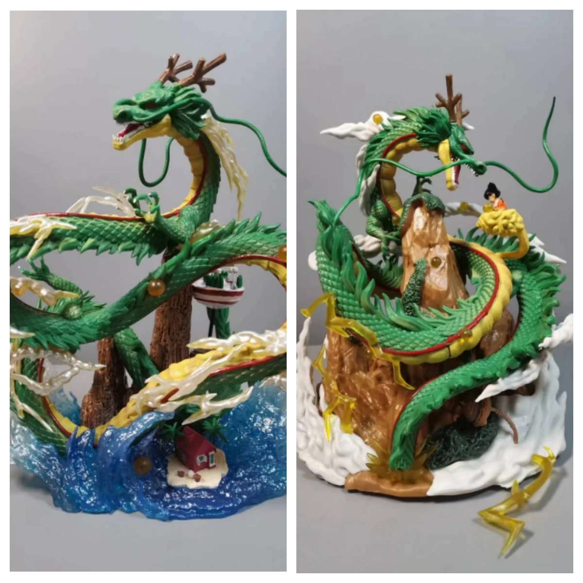 

Anime Dragon Ball Figures Shenlong And Little Goku Mountain Dragon Sea Dragon Figurines Statue Model Toys Gift Collection