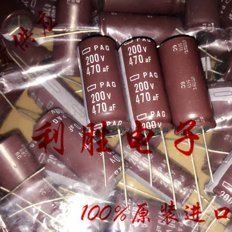 Capacitor Eletrolítico de Alumínio Original Nippon Chemi Con 470uf 200v 18×40 mm 470uf 200v 470uf200v Pcs