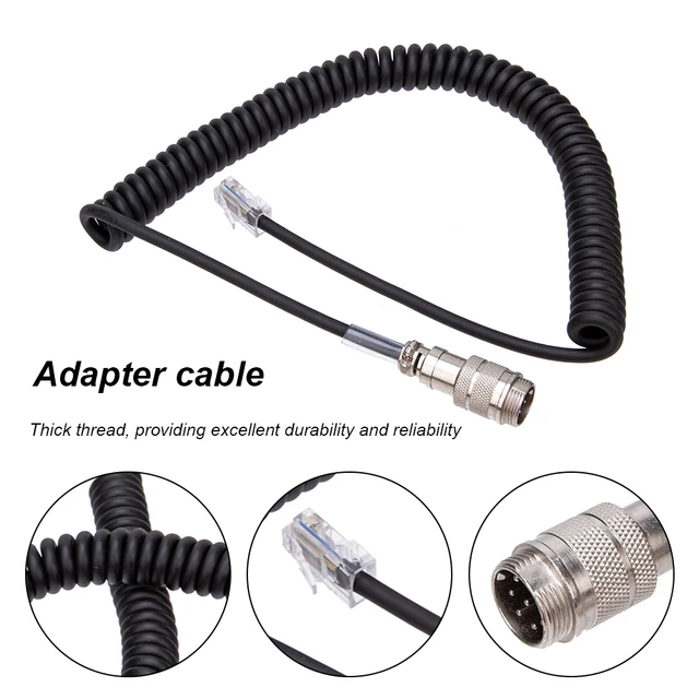 8 Pin to RJ45 Modular Plug Adapter Cable for Yaesu FT450D/FT897D Walkie  Talkie