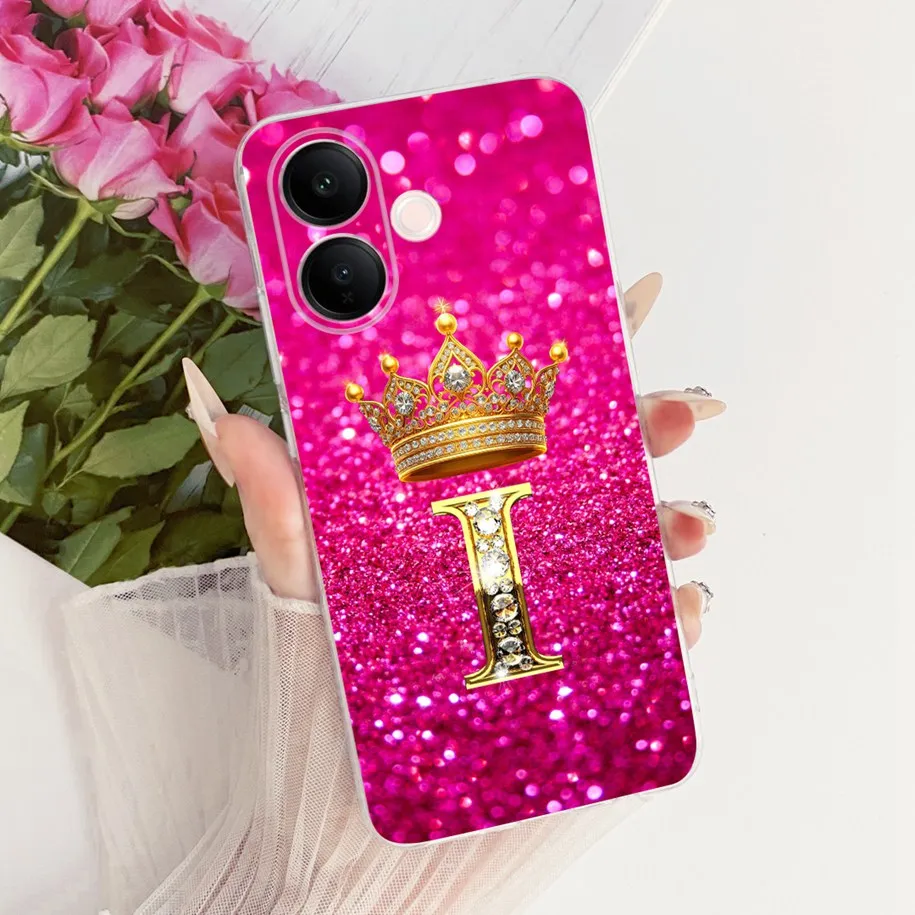 Cute Letters Crown Soft Slim Silicone Back Cover Case - Enhanced Protection with Stylish Design