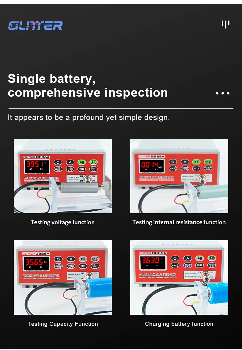 G886A Lithium Battery Tester Single Ternary Iron Lithium Screening Voltage Inter