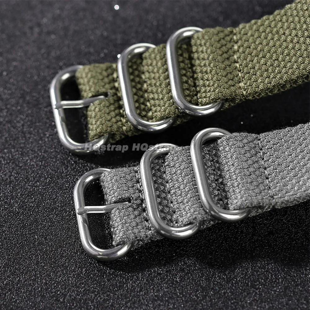 حزام ساعة قطن نايلون 20 مم 22 مم حزام ساعة من القم...