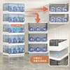 Light Luxury Plastic Kitchen Cabinets Creative Kitchen Furniture Floor Flip Locker with Door Home Living Room Multi-layer Rack Q 5