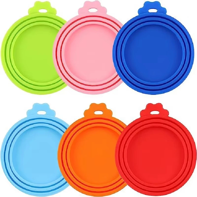 Reusable Pet Can Box Cover Keep Fresh Tin Cover Cans Cap Dogs Food Seal Mould Proof Silicone Lid Food Storage food cover fresh keeping cover preservation cover