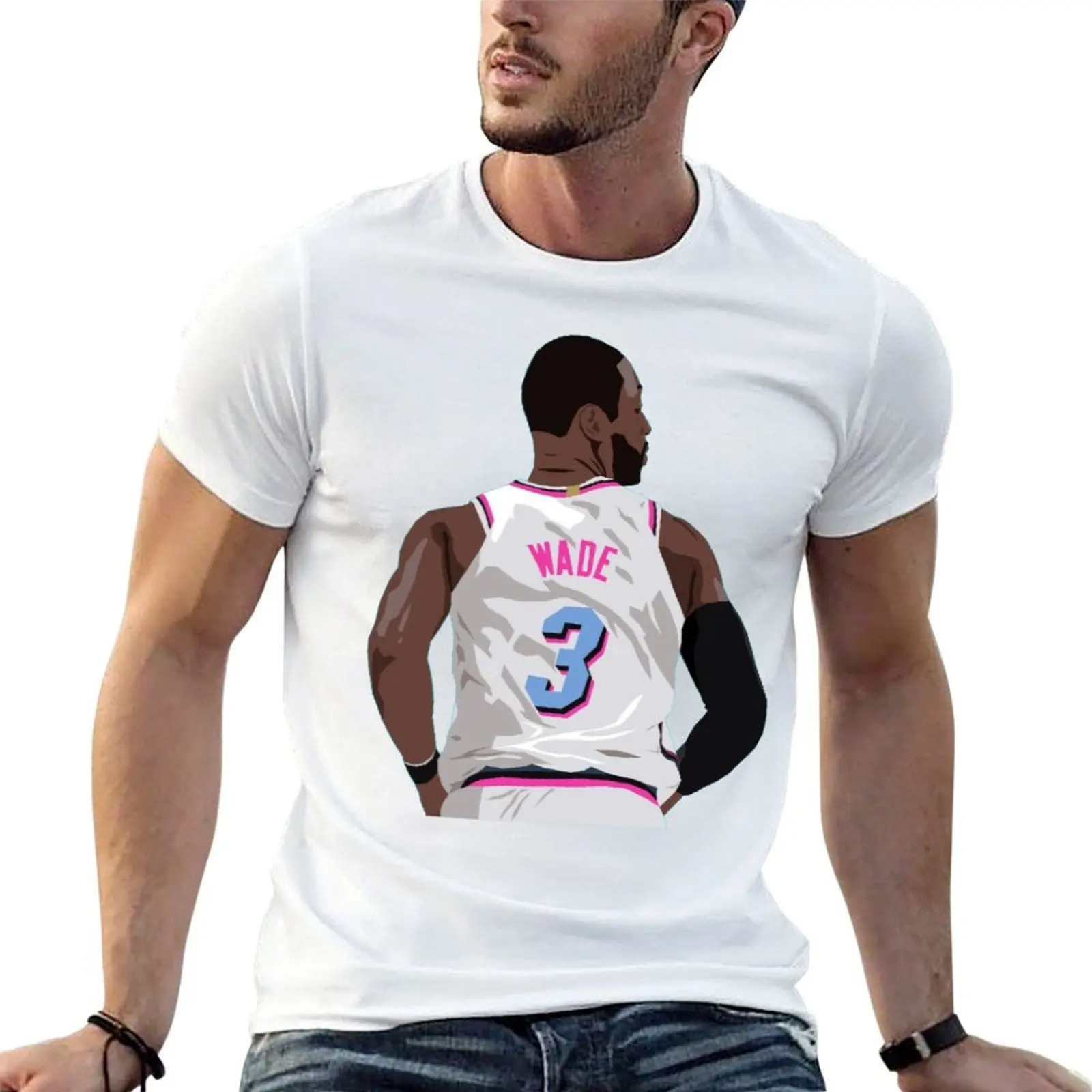 Dwyaneer E Wade D-Wade Wow 2023 Basket Stars (3) T-Shirt Girocollo Sport Tees Premium Travel Funny Geek Taglia Usa