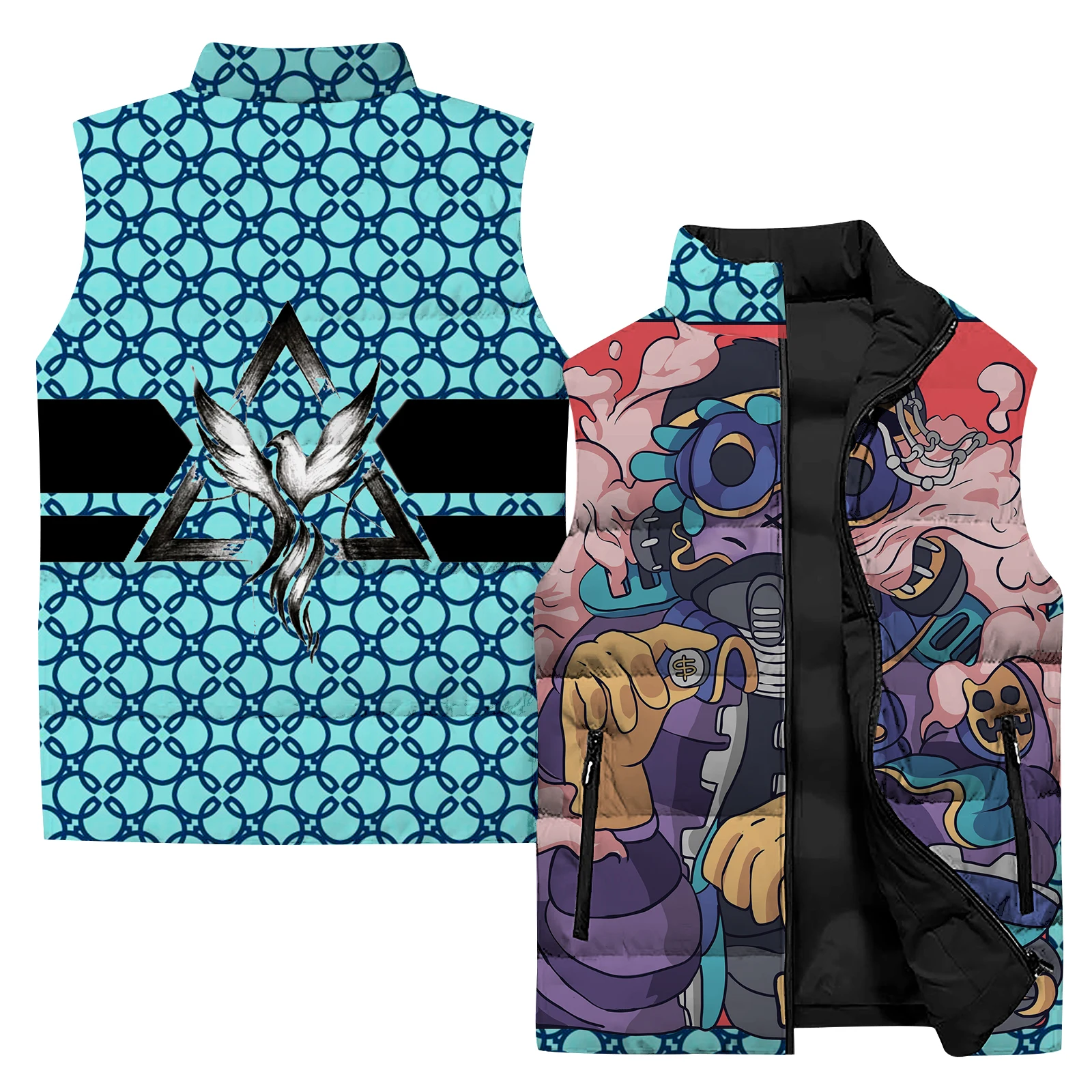 thumbnail image 1 of Chaqueta sin mangas con estampado 3D para hombre, para deportes al aire libre, ciclismo, cortavientos, informal, para otoño e invierno, 1 of 5