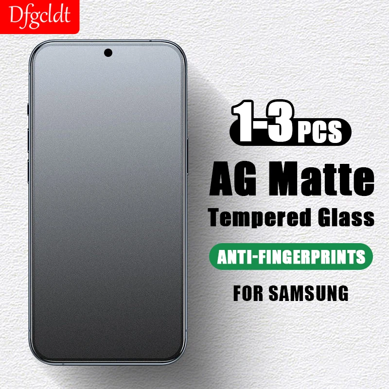 

1-3Pcs Matte Tempered Glass For Samsung A54 A34 A24 A14 A04S A05 A05S A73 A53 A33 A23 A13 A03S S20 S21 S23 FE Screen Protectors