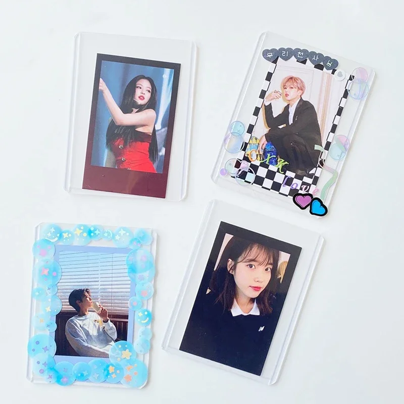 1/50pcs 35PT průhledný toploader kpop modla photocard rukáv proti poškrábání 3X4