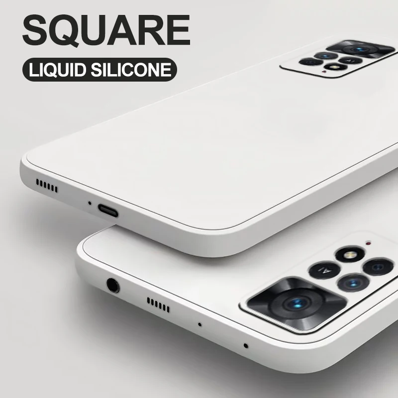 Redmi Note 11 Pro 11 11S 4G 5G Global Case Custodia Quadrata In Silicone Liquido Per Xiaomi Redmi Note 11 11S Note11 Pro Cover Posteriore