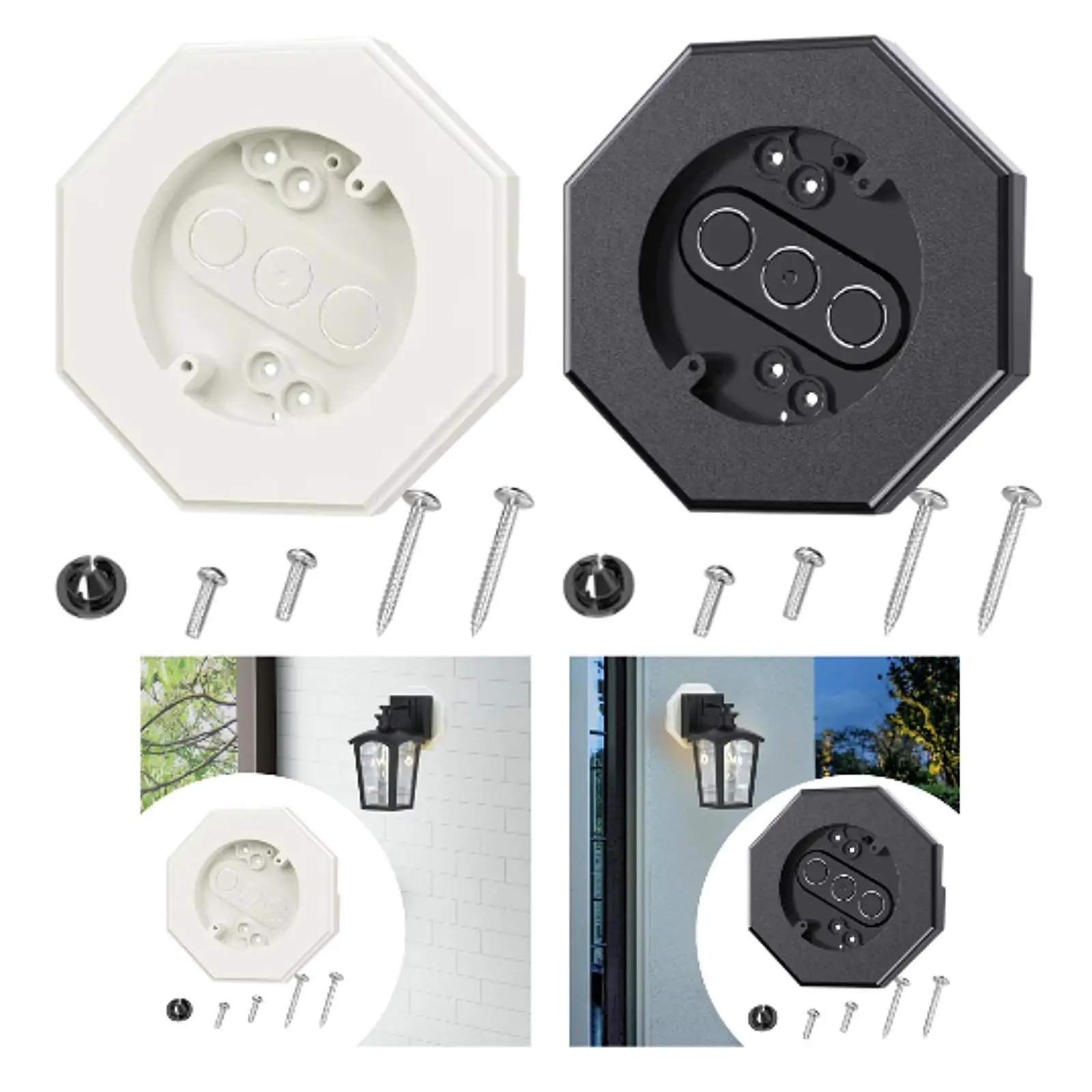 Vinyl Siding Mounting Blocks with Built in Electrical Box al Vinyl Siding