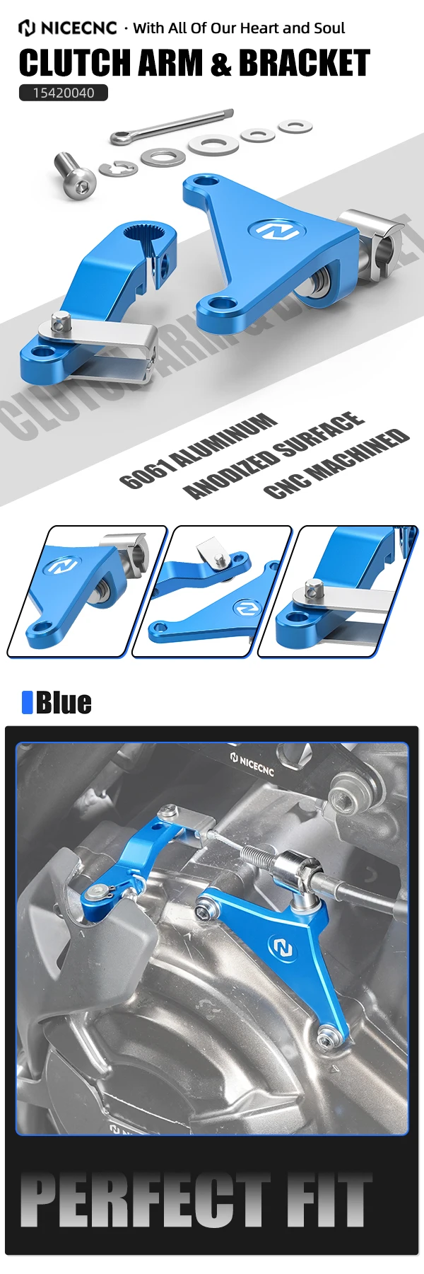 NICECNC Für Yamaha Tenere 700 2019–2024, Kupplungshebelverlängerung, Schalthebel, Stabilisator, Schaltarm, Tenere 700 T700 19–24 MT-07/FZ07 – Detail 16