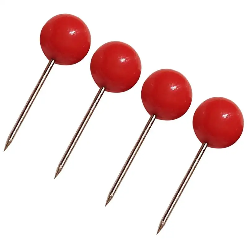 Push Round Ball Head Map Corsage Stainless Point for Office Home Crafts DIY Marking 100Pcs push pins