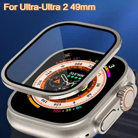 Coque en alliage et verre guatémaltèque pour Apple Watch Ultra 2 49mm, protecteur d'écran anti-rayures pour iWatch Ultra 49mm, film de couverture 1