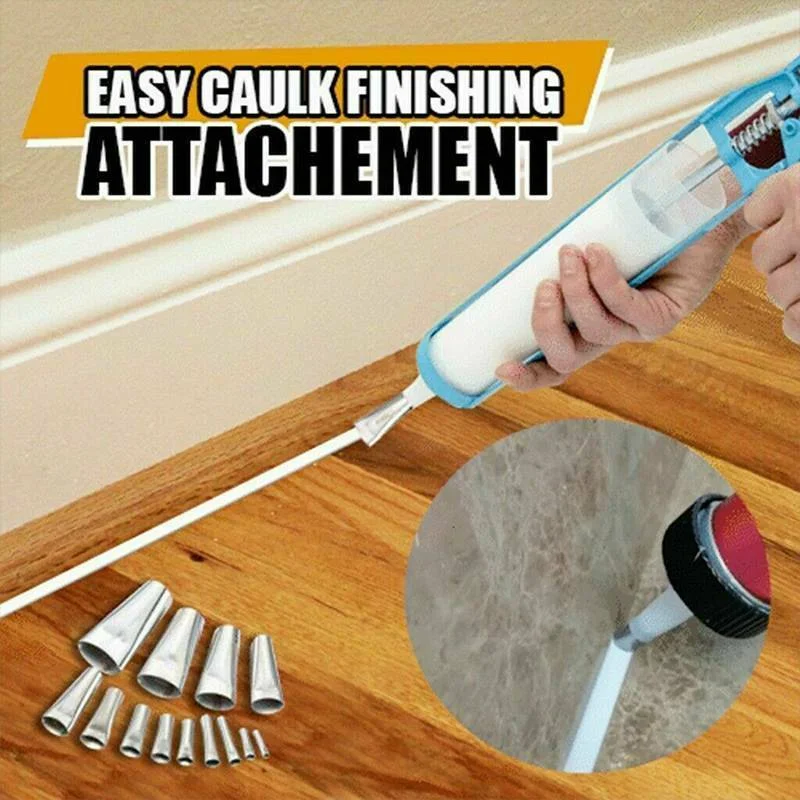 

Silicone Caulk Nozzle Applicator Caulking Finisher Glue Sealant Stainless Steel Finishing Tool Kitchen Bathroom Sink