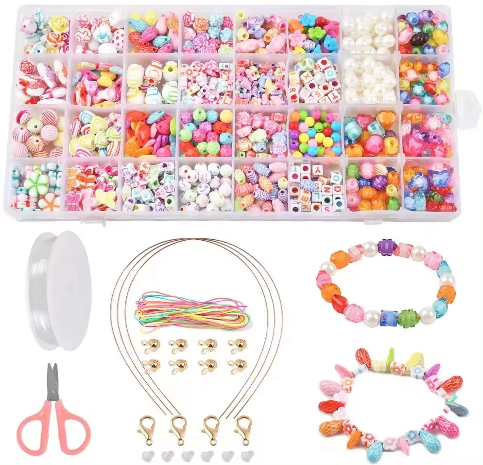 Rice Baeds and String Beads Jewelry Making Kit Various Sizes Bracelets Necklace Making Seed Beads Kit DIY Art Craft Accesorios