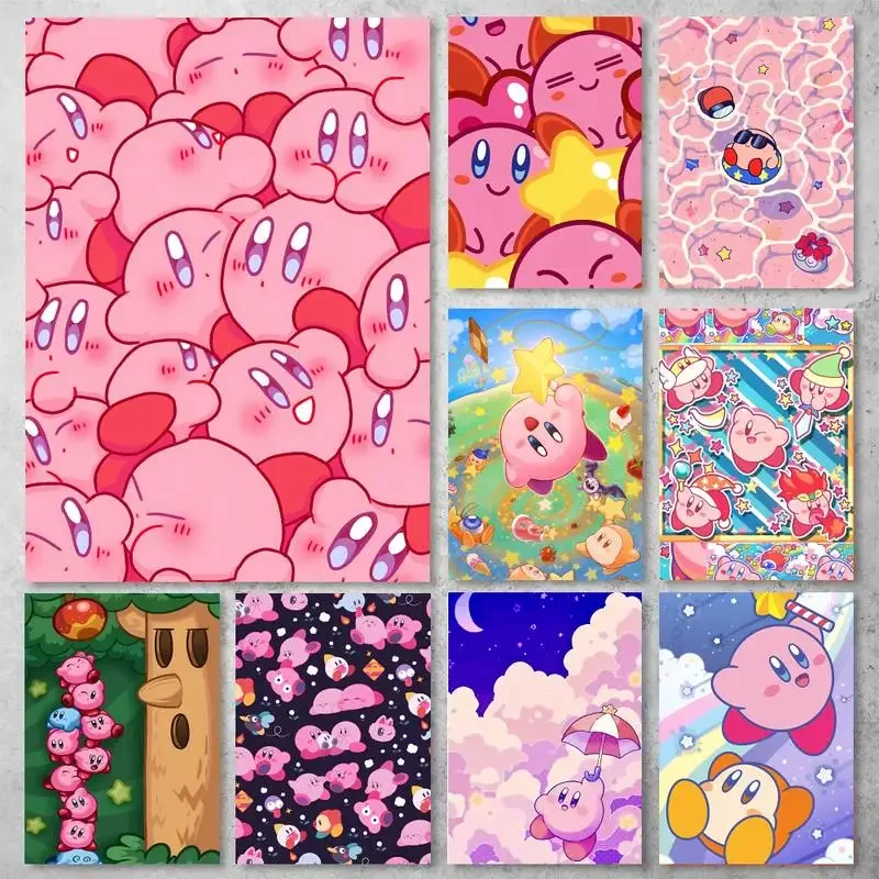 

Милый Постер Game-K-Kirby, принты на стену, маленькие украшения для гостиной и дома