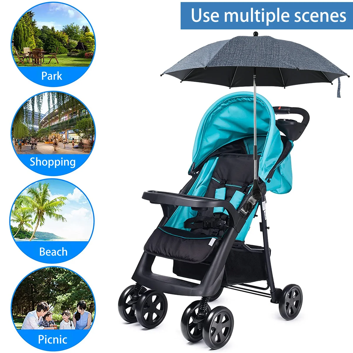 Universal Baby Car Pram Umbrella Adjustable Shade Rainproof 360&deg; UV Protection for Stroller mini umbrella mini sun umbrella sun umbrella automatic sun umbrella kids umbrella