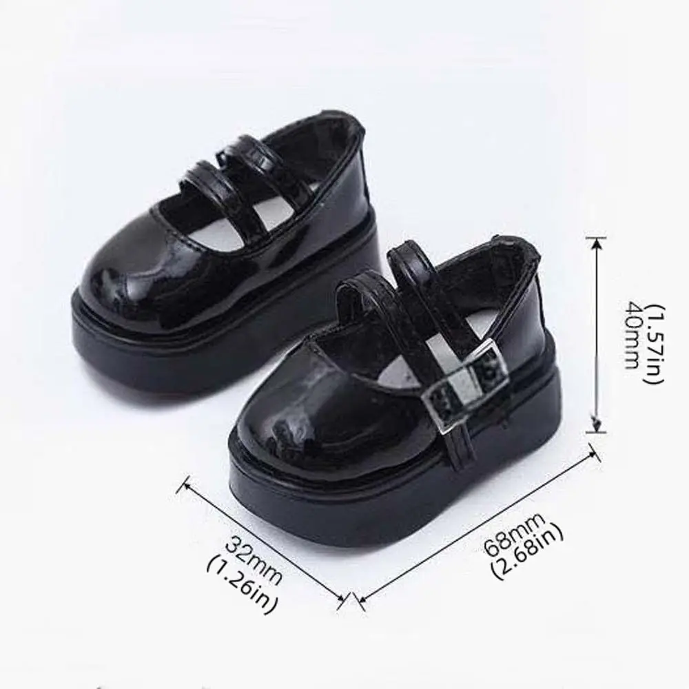 Dress Up 1/4 Dolls Shoes Mini Shoes Heightened Thick Sole Bjd Leather Shoes Casual Wear Handmade 45CM Doll Shoes Girls Gift