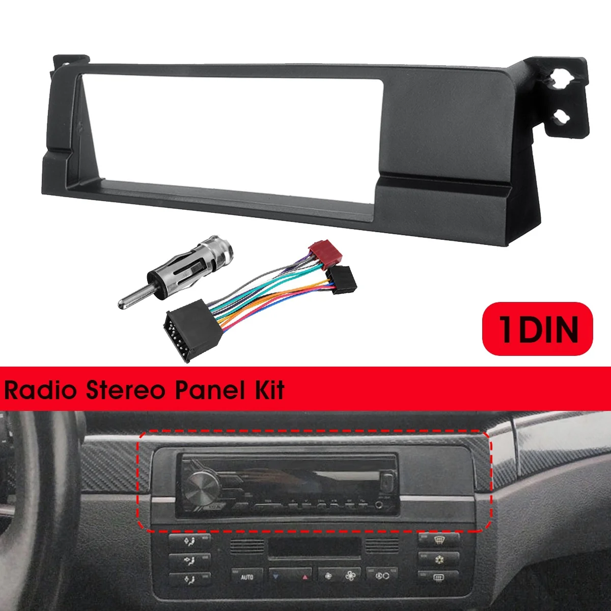   þ  г, BMW 3 ø E46 1998-2005 CD DVD ׷  ġ ŰƮ, 1 Din