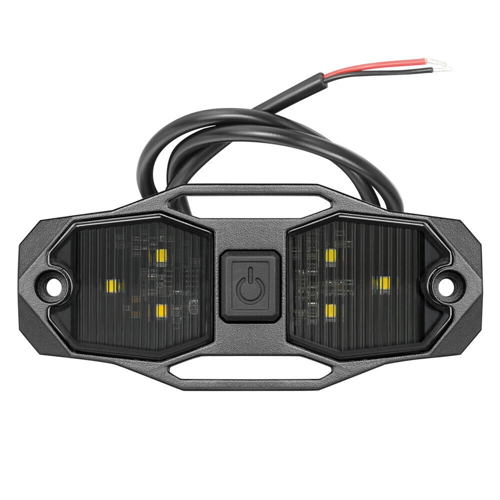 White Roll Bar Mount LED Dome Light Rock Light W/Switch For Polaris RZR UTV 4WD Car Excavator Pickup Wagon UTB Cab ATV SUV Bus