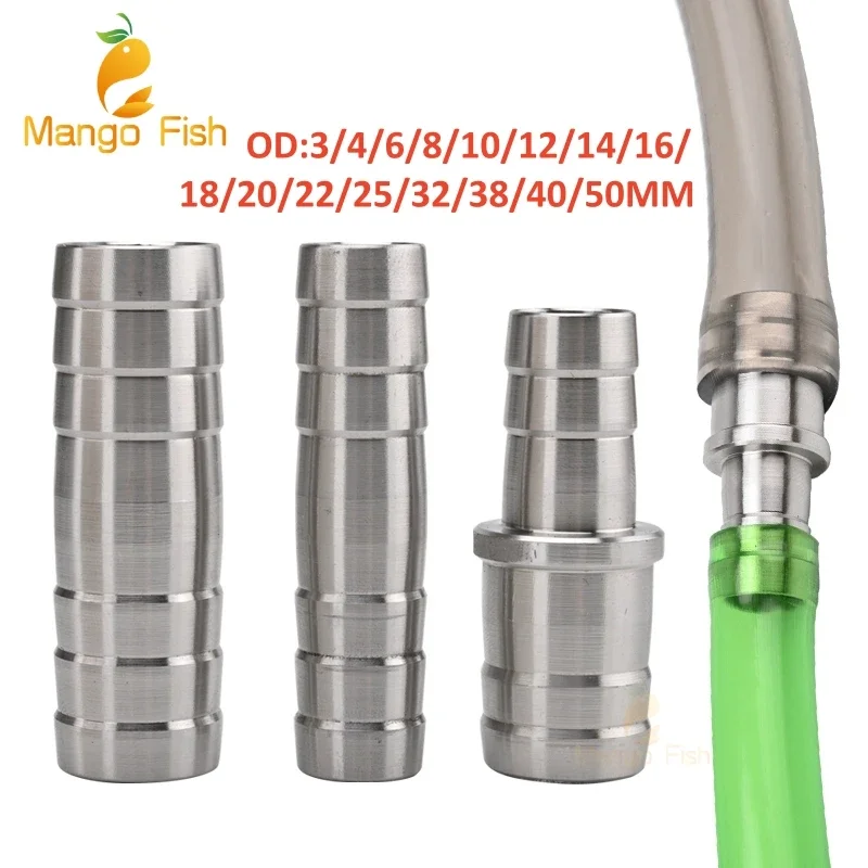 Hose Pipe Fitting 3 4 6 8 10 12 13 14 16 19 20 25 32mm Hose Barb Equal Reducing 304 Stainless Steel Pipe Fitting Pagoda Tail Barb Connector Panel