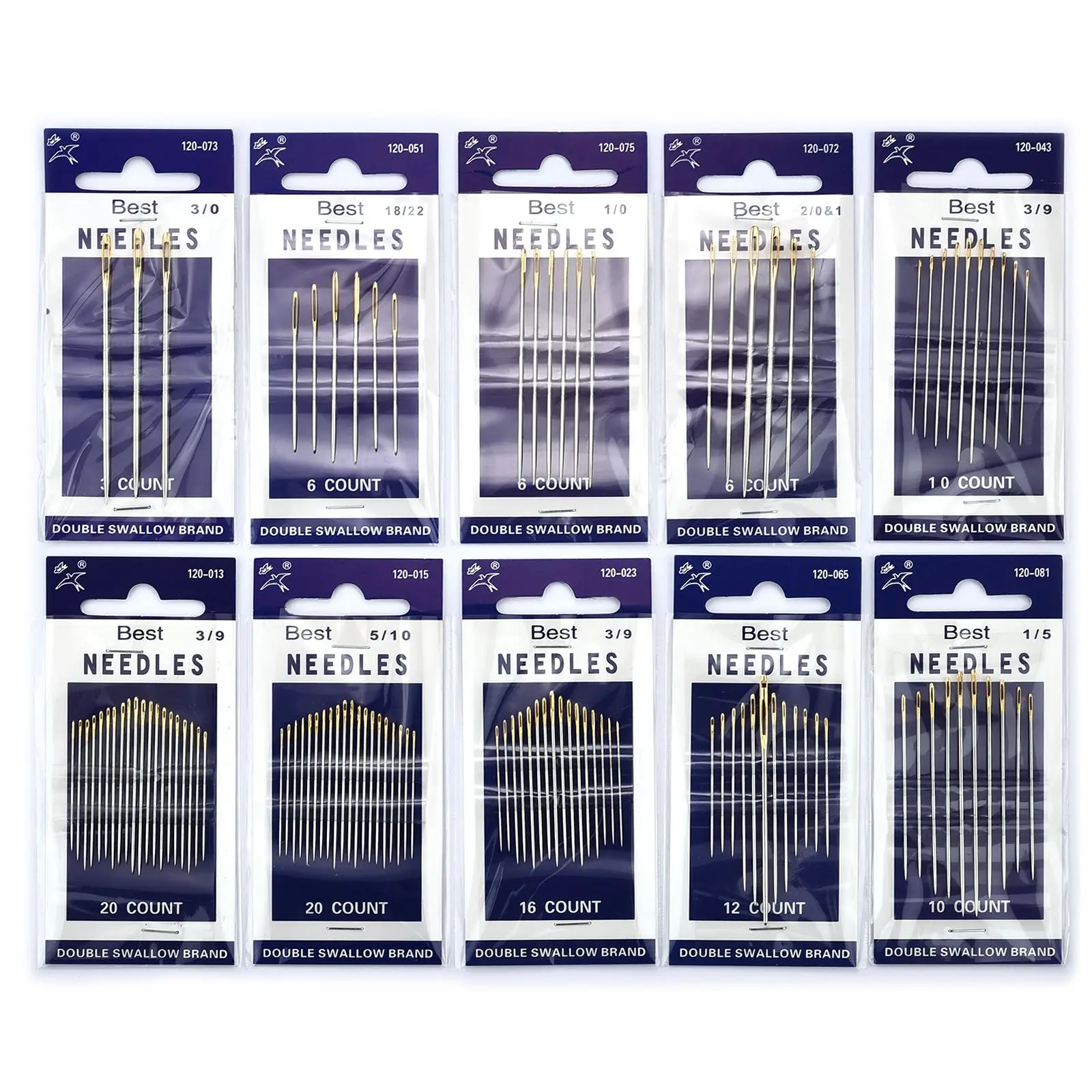 Multi-size Sewing Needle Stainless Steel Golden Embroidery Fabric Cross Stitch Needles Kit Tools Sewing Handmade Needles