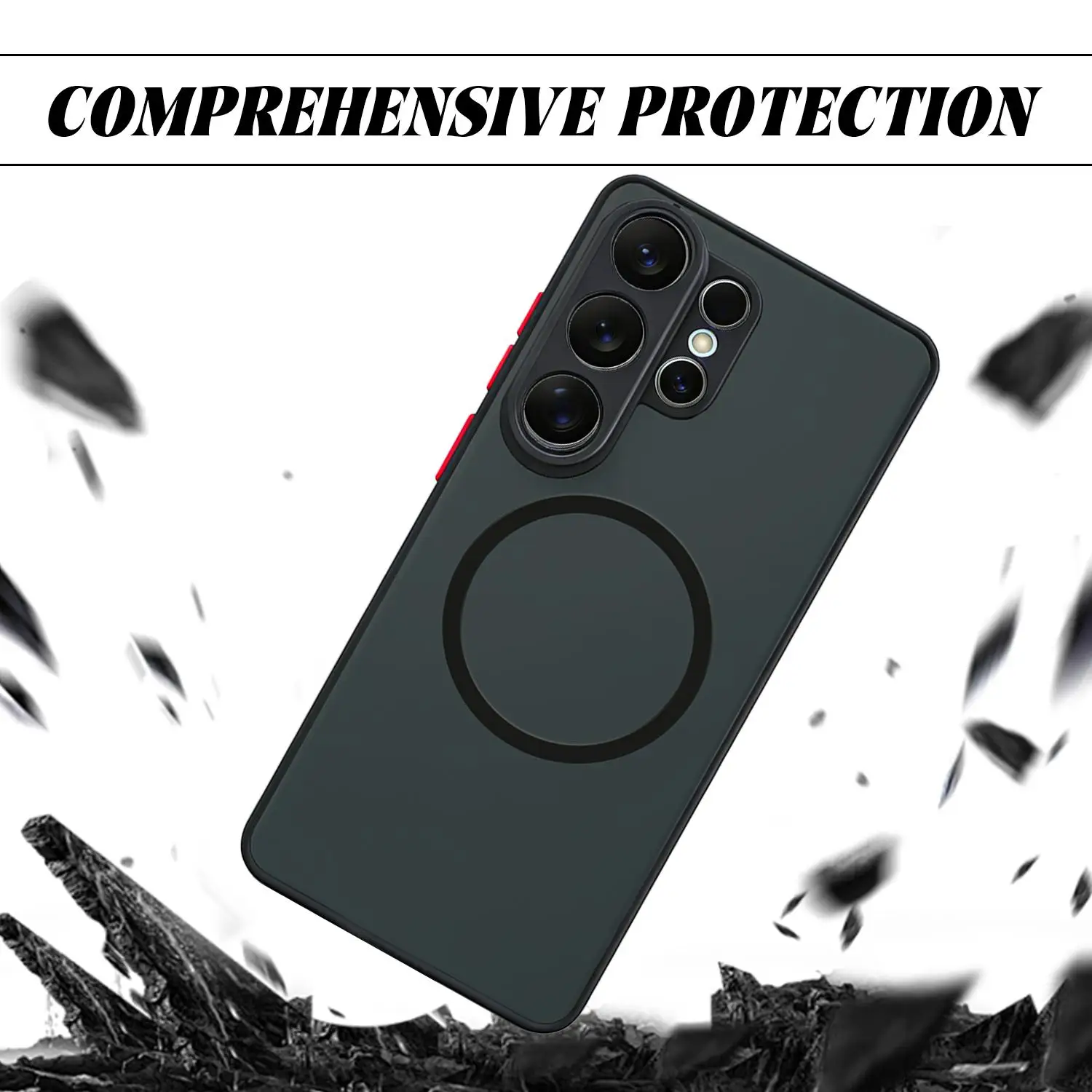 Enhanced Magnetic Shockproof Phone Case with Magnet Shell Sleeve - Full Protection Cover