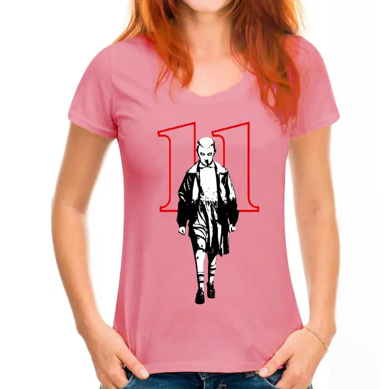 thumbnail image 1 of Camiseta blanca de cosplay de Stranger Style Pop Culture Things Eleven, talla M-3XL, 1 of 5