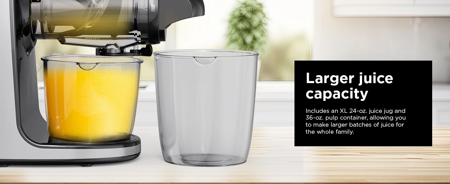 Slow Masticating Cold Press Juicer Machine Juice Maker with Dual Mouth